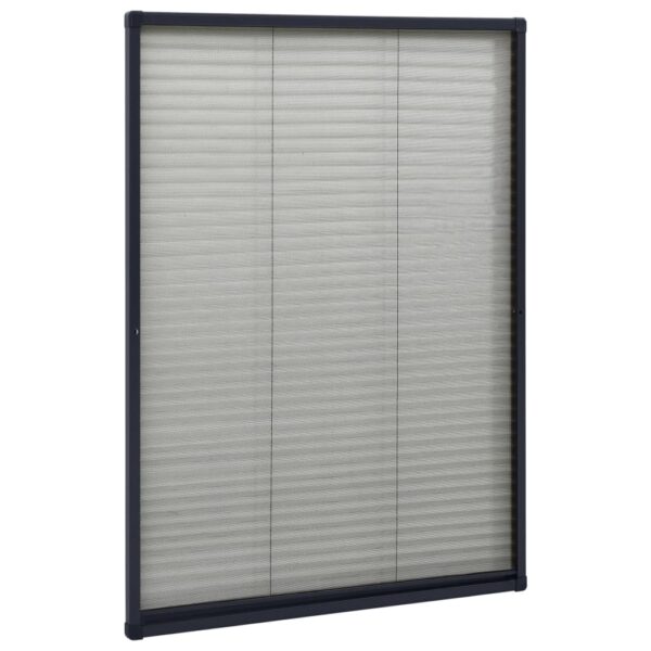 vidaXL Plisse Insect Screen for Windows Aluminium Anthracite 80x120 cm - Image 3