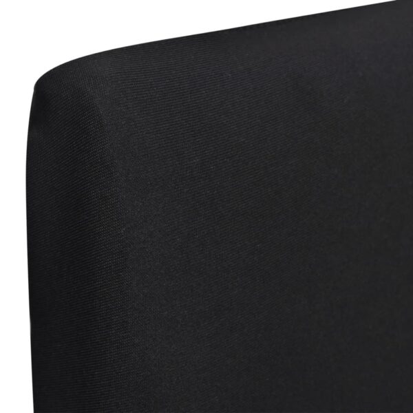 vidaXL 6 pcs Black Straight Stretchable Chair Cover - Image 2