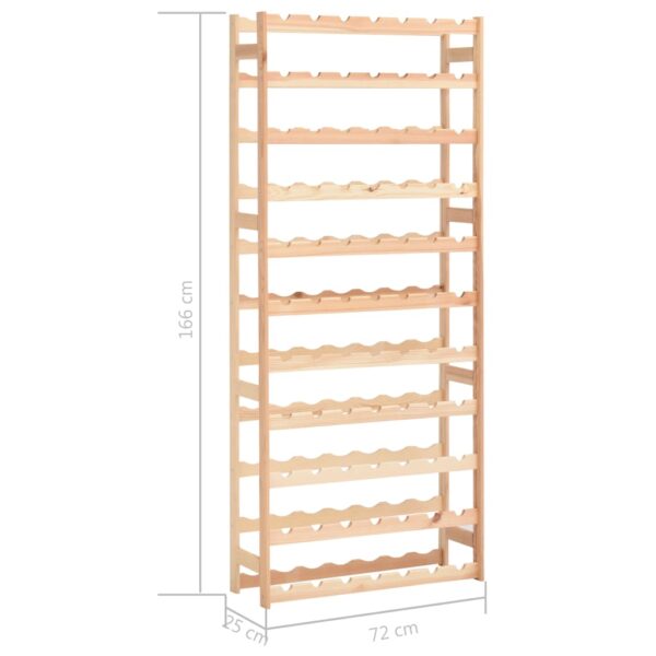 vidaXL Wine Rack for 77 Bottles Solid Wood Pine - Image 7