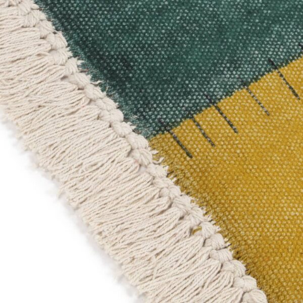 vidaXL Handwoven Kilim Rug Cotton 120x180 cm Printed Multicolour - Image 3