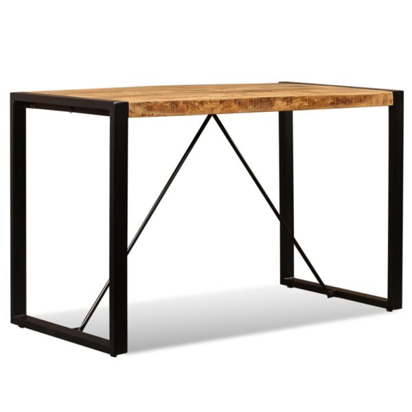 vidaXL Dining Table Solid Rough Mango Wood 120 cm - Image 4
