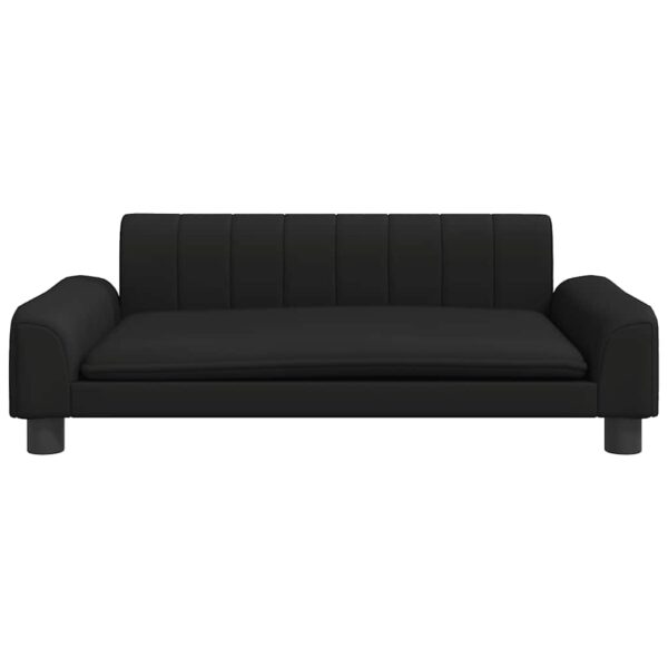vidaXL Dog Bed Black 90x53x30 cm Faux Leather - Image 3