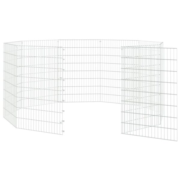 vidaXL Free Range Animal Enclosure 10-Panel 54x80 cm Galvanised Iron - Image 5