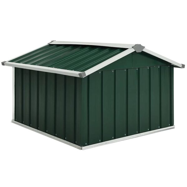 vidaXL Garden Robot Lawnmower Shed 92x97x63 cm Galvanised Steel Green - Image 5