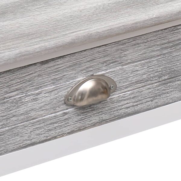 vidaXL Console Table Grey 90x30x77 cm Wood - Image 8