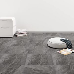 vidaXL Self-adhesive PVC Flooring Planks 5.11 m? Black with Pattern