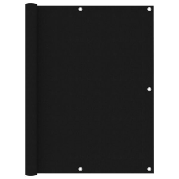 vidaXL Balcony Screen Black 120x400 cm Oxford Fabric - Image 1