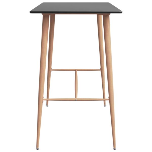 vidaXL Bar Table Black 120x60x105 cm - Image 3