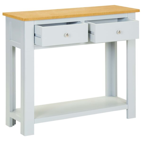 vidaXL Console Table 83x30x73 cm Solid Oak Wood - Image 7