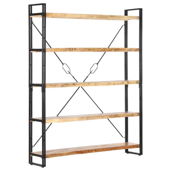 vidaXL 5-Tier Bookcase 140x30x180 cm Solid Mango Wood - Image 10