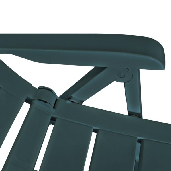 vidaXL 3 Piece Bistro Set Plastic Green - Image 8