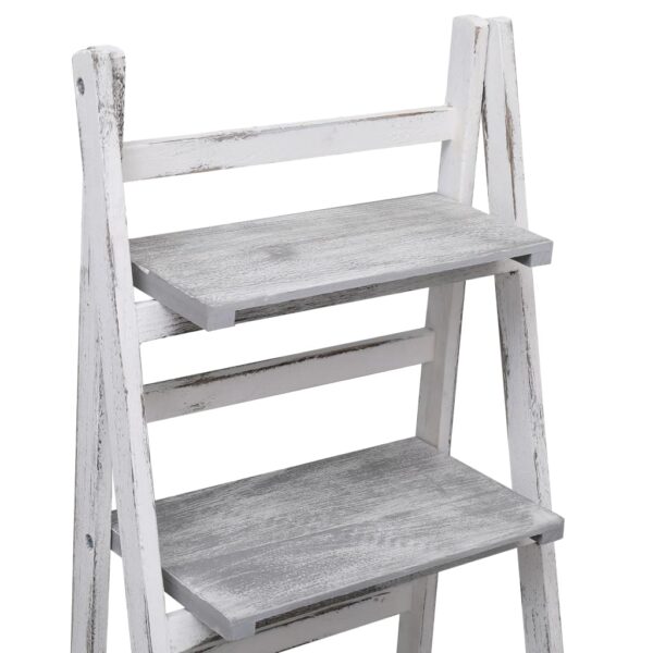vidaXL 4-Tier Plant Stand Grey 43x33x113 cm Wood - Image 5