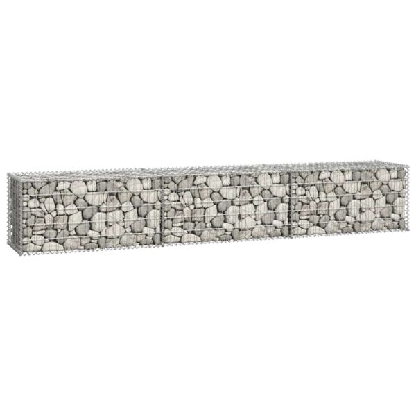 vidaXL Gabion Wall with Covers Galvanised Steel 300x50x50 cm - Image 4