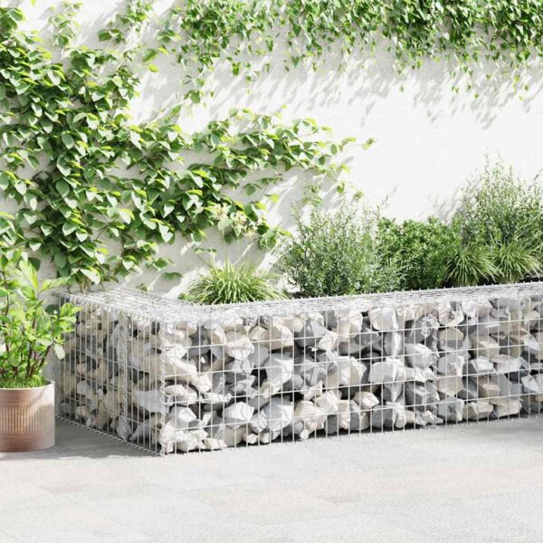vidaXL Gabion Basket Galvanised Steel 100x50x50 cm - Image 1