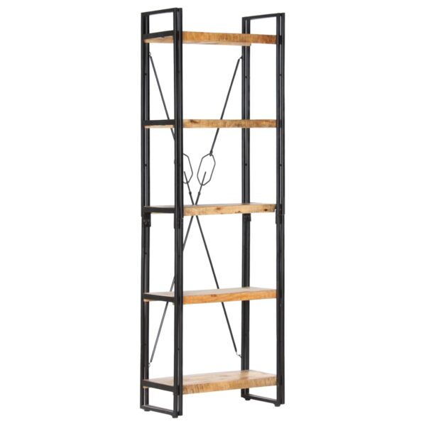 vidaXL 5-Tier Bookcase 60x30x180 cm Solid Mango Wood - Image 9