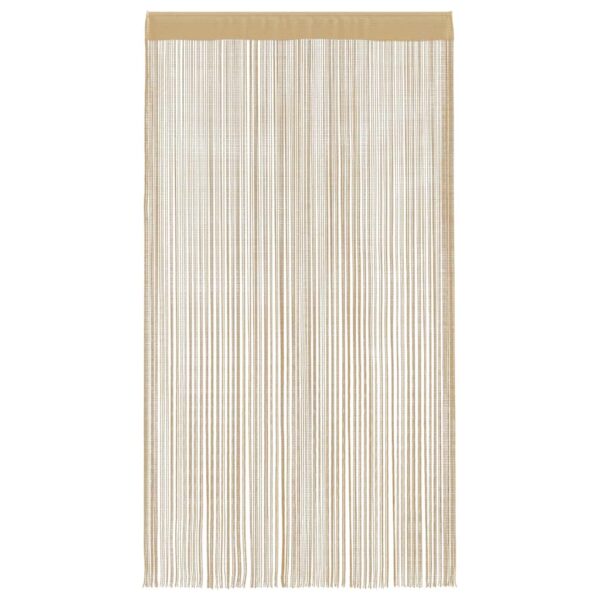 vidaXL String Curtains 2 pcs 140x250 cm Beige - Image 4