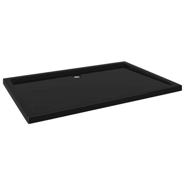 vidaXL Rectangular ABS Shower Base Tray Black 80x120 cm - Image 2