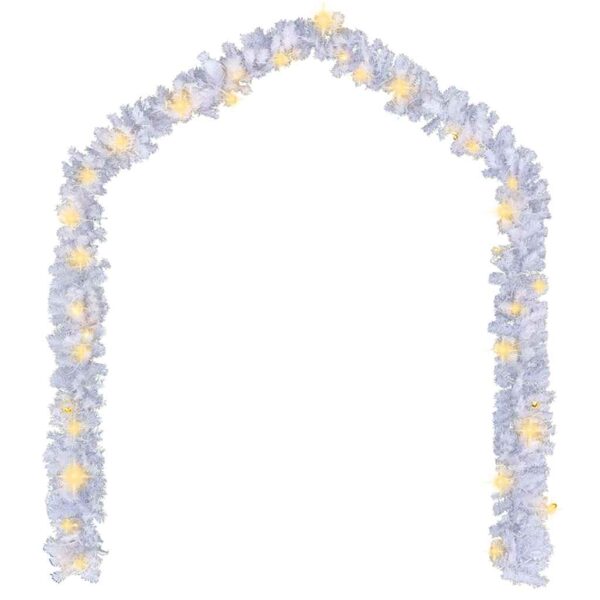vidaXL Christmas Garland with LED Lights 5 m White - Image 2