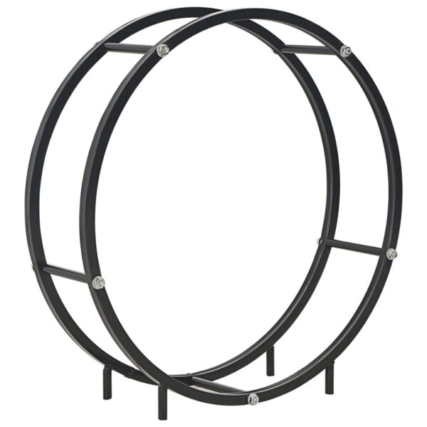 vidaXL Firewood Rack Black 70x20x70 cm Steel - Image 1