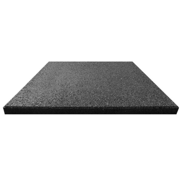 vidaXL Fall Protection Tiles 18 pcs Rubber 50x50x3 cm Black - Image 3