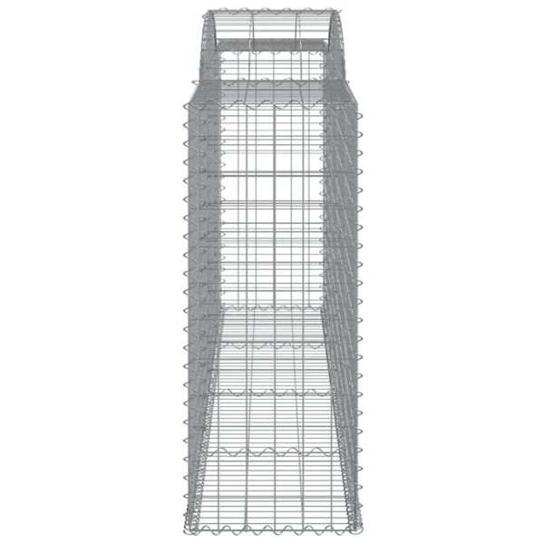 vidaXL Arched Gabion Basket 300x50x120/140 cm Galvanised Iron - Image 4