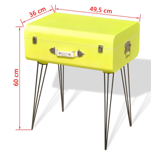 vidaXL Side Cabinet 49.5x36x60 cm Yellow - Image 7