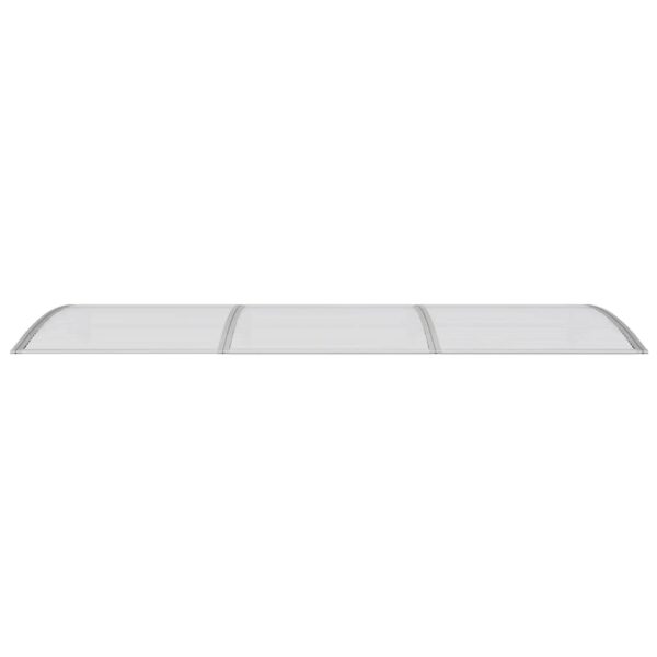 vidaXL Door Canopy Grey 300x100 cm Polycarbonate - Image 4