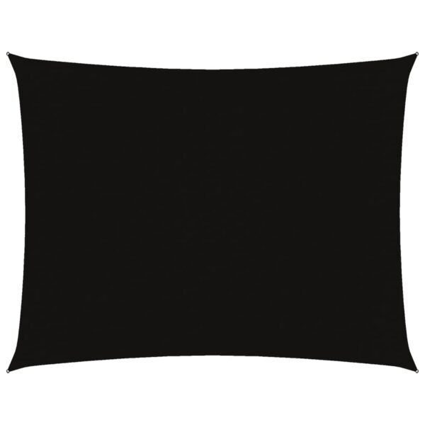 vidaXL Sunshade Sail Oxford Fabric Rectangular 3x6 m Black - Image 2