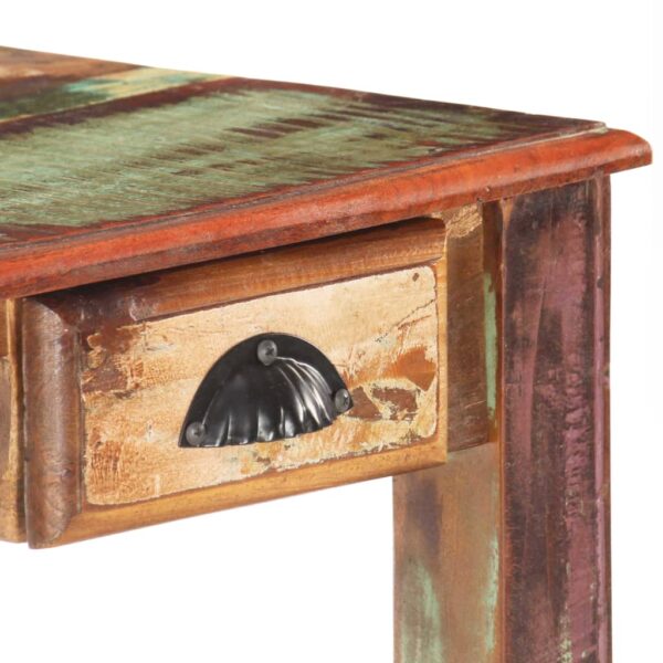 vidaXL Desk 130x55x76 cm Solid Reclaimed Wood - Image 6