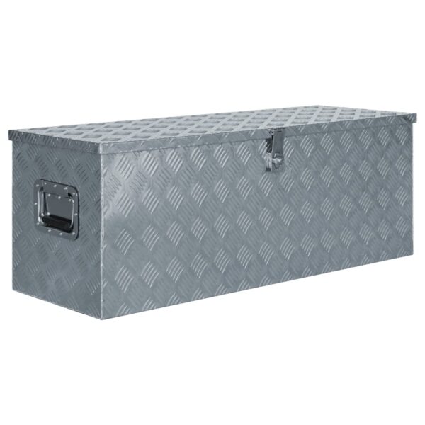 vidaXL Aluminium Box 110.5x38.5x40 cm Silver - Image 1