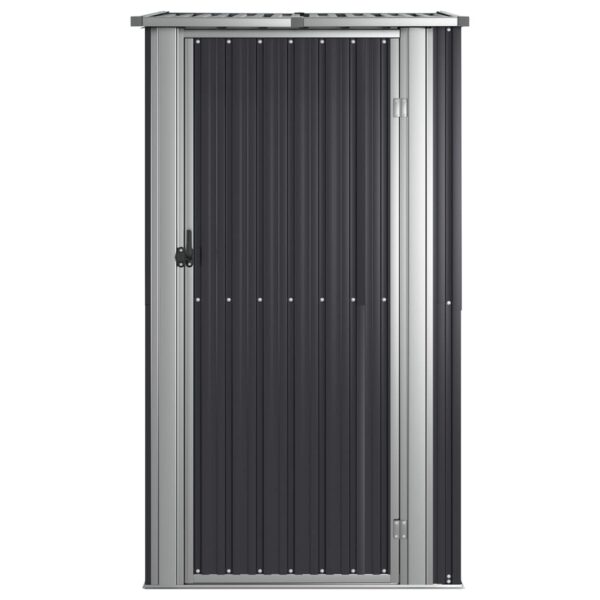 vidaXL Garden Shed Anthracite 118.5x97x209.5 cm Galvanised Steel - Image 4