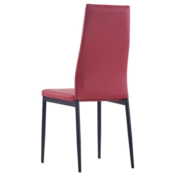 vidaXL Five Piece Dining Set Wine Red - Image 10