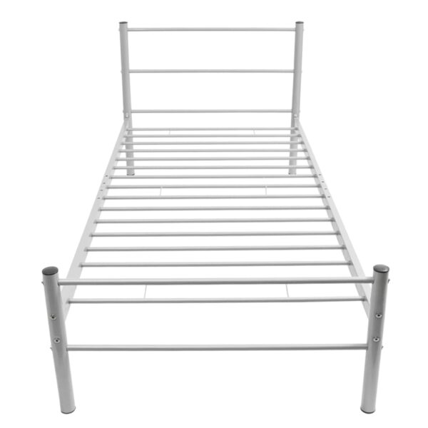 vidaXL Bed Frame without Mattress Grey Metal King Single Size - Image 3