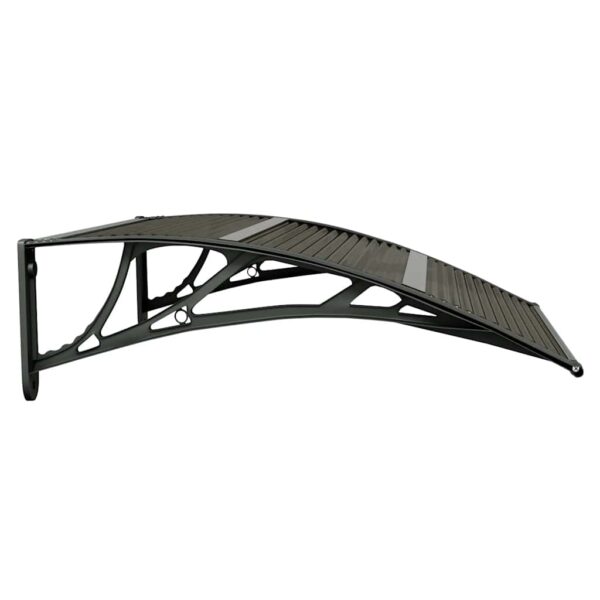 vidaXL Door Canopy Black 80x75 cm Polycarbonate - Image 5
