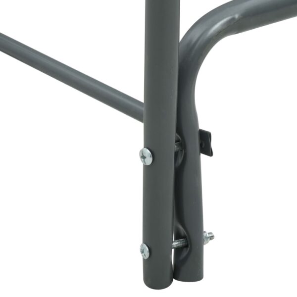 vidaXL Firewood Rack Anthracite 360x35x120 cm Steel - Image 9