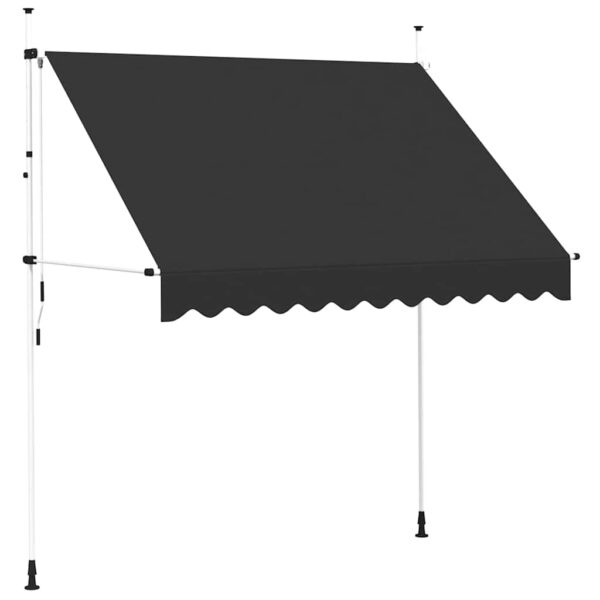 vidaXL Manual Retractable Awning 250 cm Anthracite - Image 2