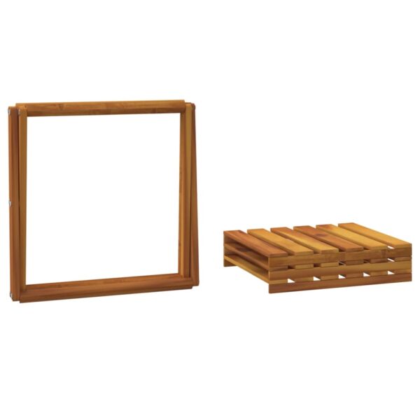 vidaXL 3-Tier Folding Shelf Brown 43x31x63 cm Solid Wood Acacia - Image 9