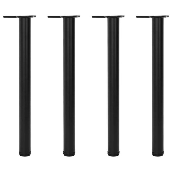 vidaXL 4 Height Adjustable Table Legs Black 710 mm - Image 1