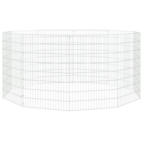 vidaXL Free Range Animal Enclosure 10-Panel 54x80 cm Galvanised Iron - Image 2
