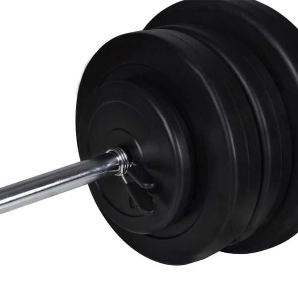 vidaXL Workout Bench with Barbell and Dumbbell Set 60.5 kg - Image 12
