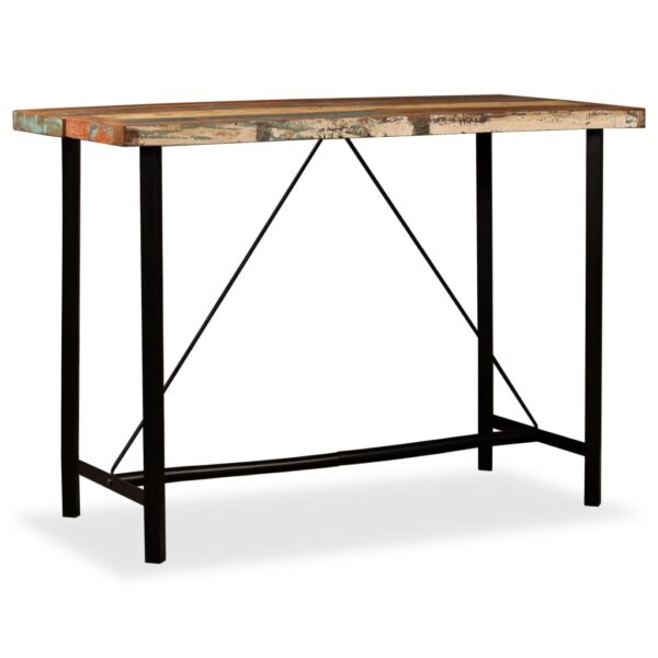 vidaXL Bar Table 150x70x107 cm Solid Reclaimed Wood - Image 10