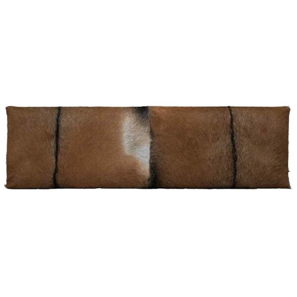 vidaXL Bench Goatskin Leather Teak - Image 4