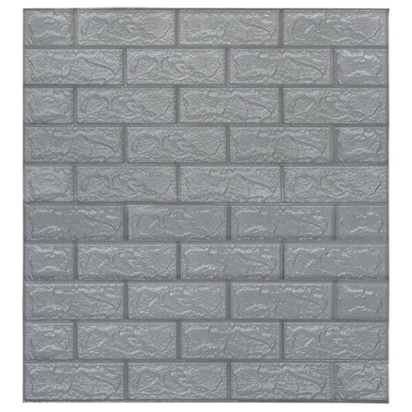 vidaXL 3D Wallpaper Bricks Self-adhesive 10 pcs Anthracite - Image 3
