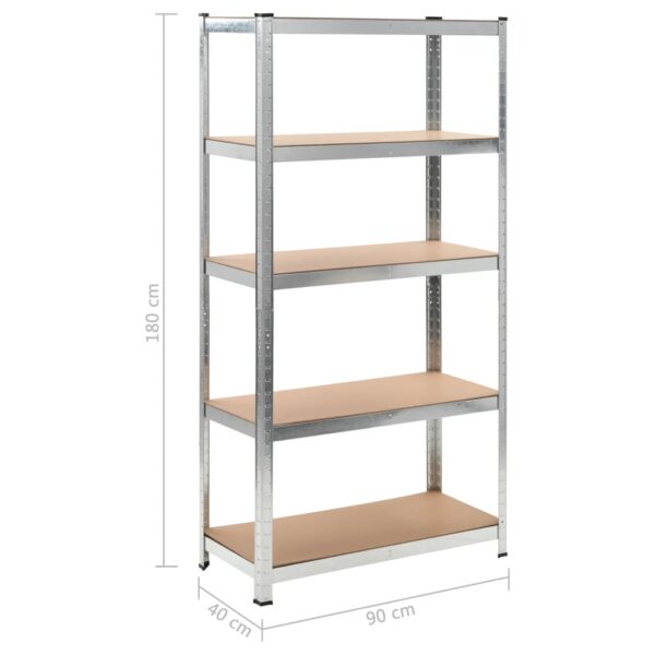 vidaXL Storage Shelves 2 pcs 90x40x180 cm MDF - Image 9