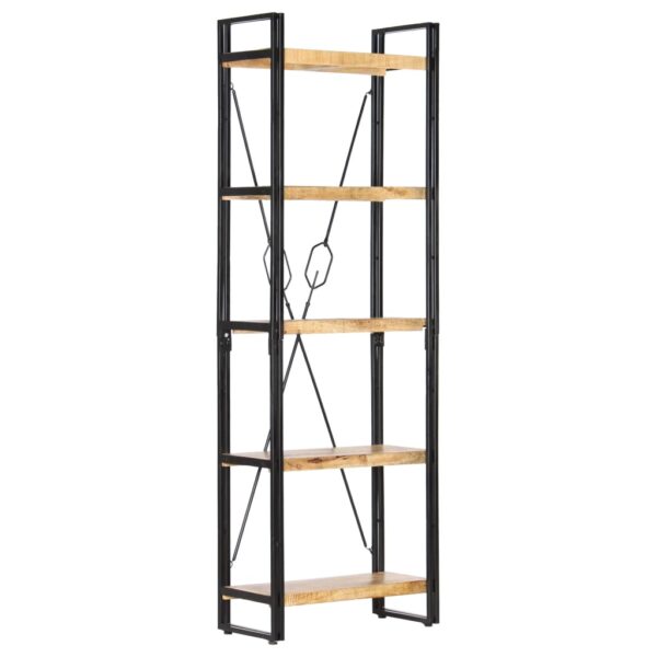 vidaXL 5-Tier Bookcase 60x30x180 cm Solid Mango Wood - Image 11