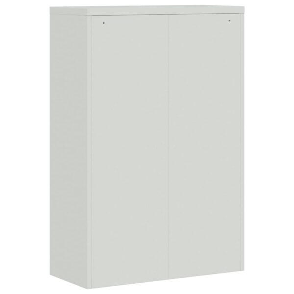 vidaXL Office Cabinet 90x40x140 cm Steel Grey - Image 7
