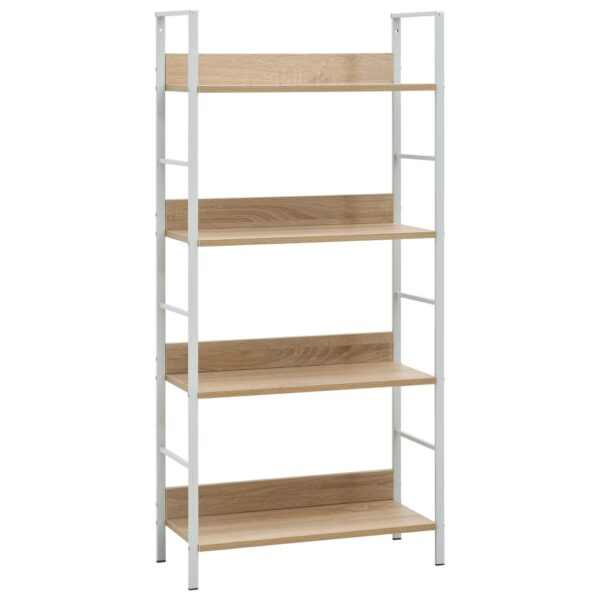 vidaXL 4-Layer Book Shelf Oak 60x27.6x124.5 cm Engineered Wood - Image 1