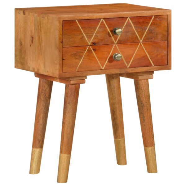 vidaXL Bedside Cabinet 43x30x58 cm Solid Mango Wood - Image 12