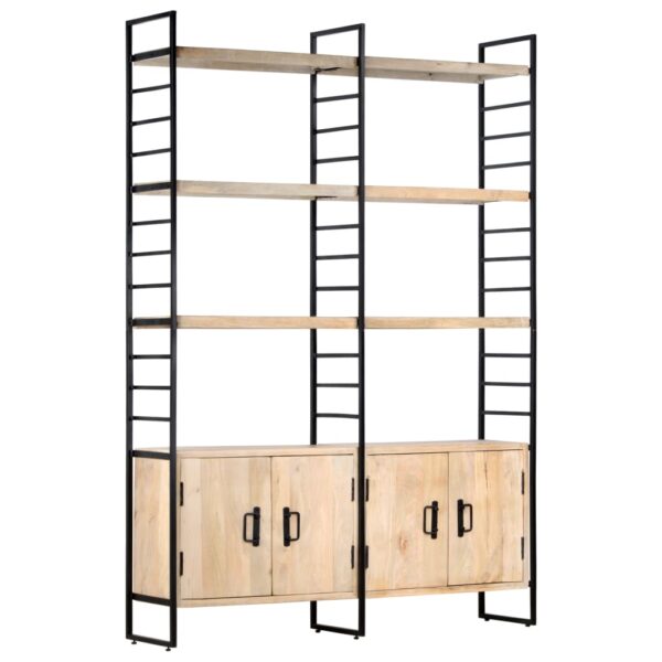 vidaXL 4-Tier Bookcase 124x30x180 cm Solid Mango Wood - Image 13