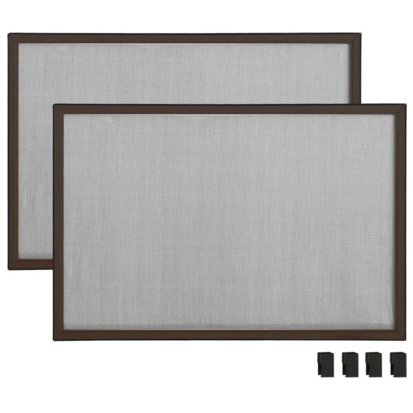 vidaXL Extendable Insect Screen for Windows Brown (75-143)x50 cm - Image 5